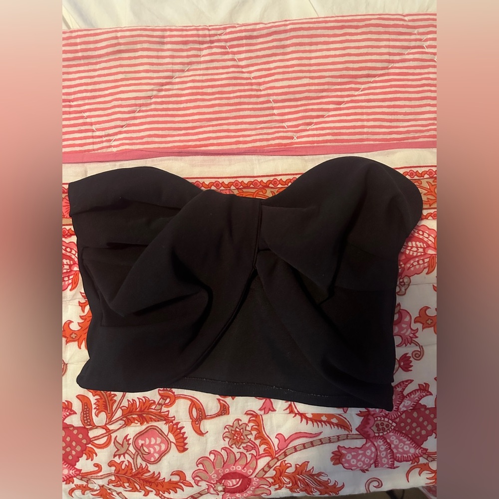 Zara Black Strapless Crop Top